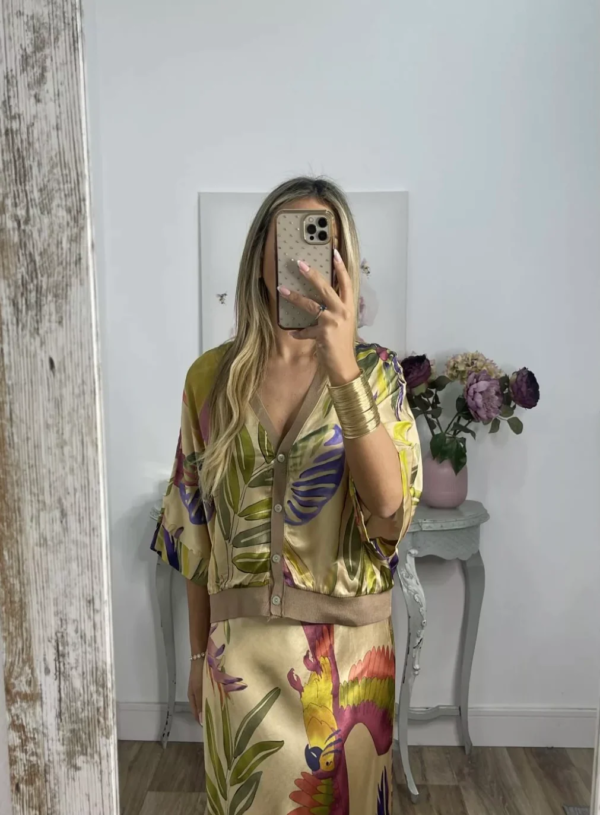 Seidenkleid-Set mit Blumenmuster - Image 7