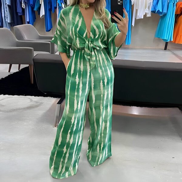 Gestreiftes Dolman-Jumpsuit