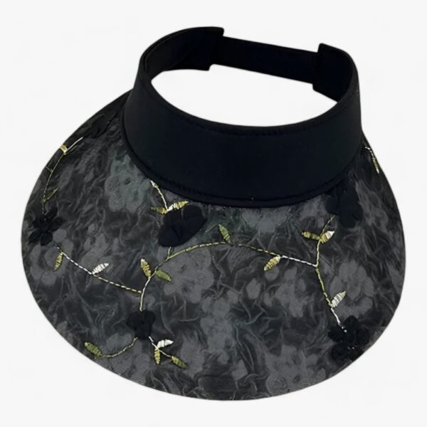 Elegantes Strohhut mit Blumendekor und Sonnenschutz - Image 4