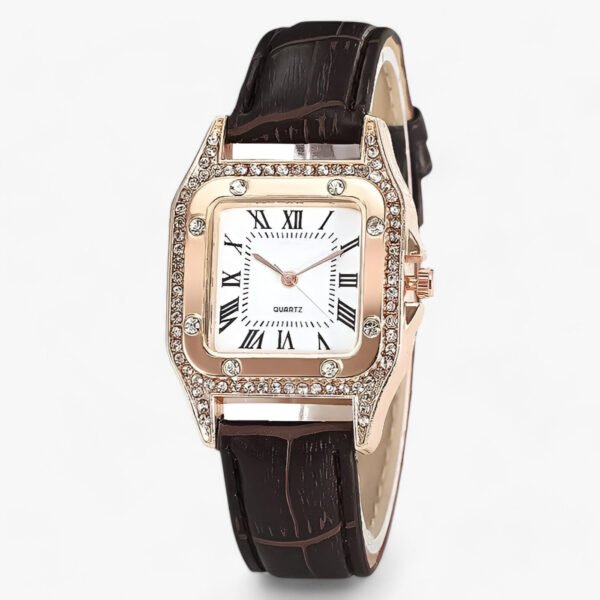 Luxus-Quarzuhr mit Lederarmband – Komfort und Eleganz vereint