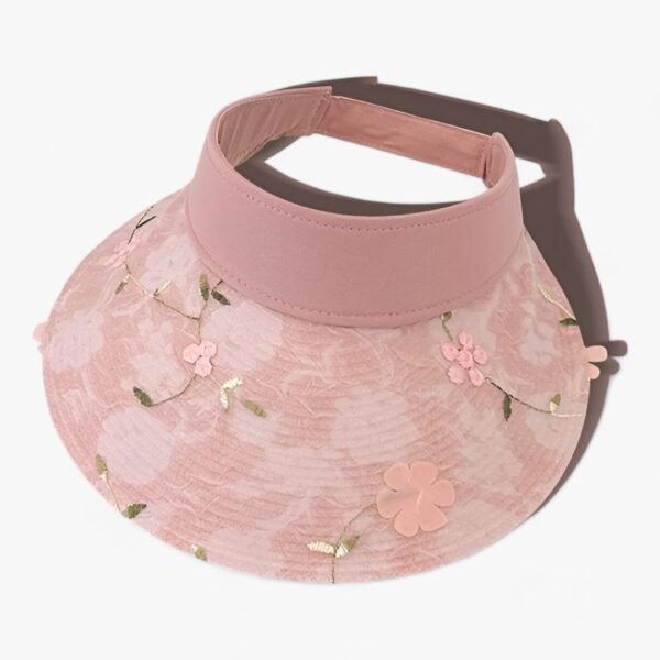 Elegantes Strohhut mit Blumendekor und Sonnenschutz - Image 5