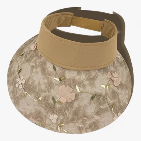 Elegantes Strohhut mit Blumendekor und Sonnenschutz - Image 2
