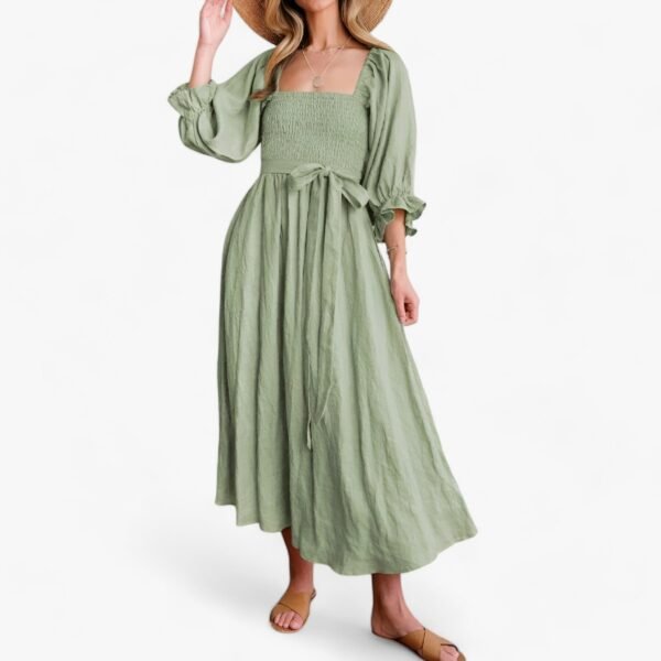 Elegantes, bequemes Kleid mit Volantärmeln - Image 5