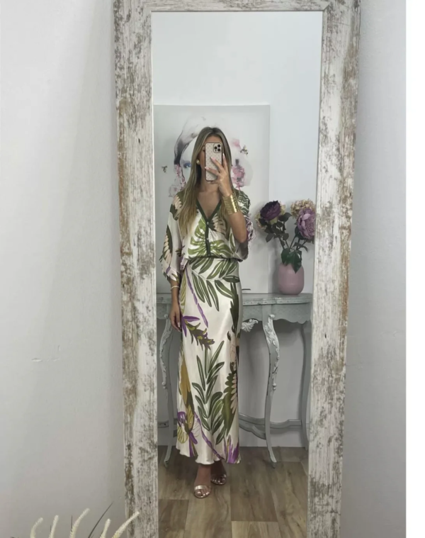 Seidenkleid-Set mit Blumenmuster - Image 4
